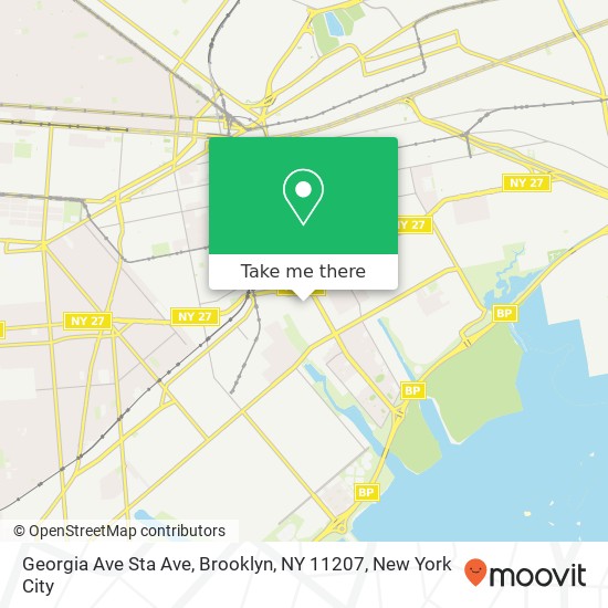 Mapa de Georgia Ave Sta Ave, Brooklyn, NY 11207