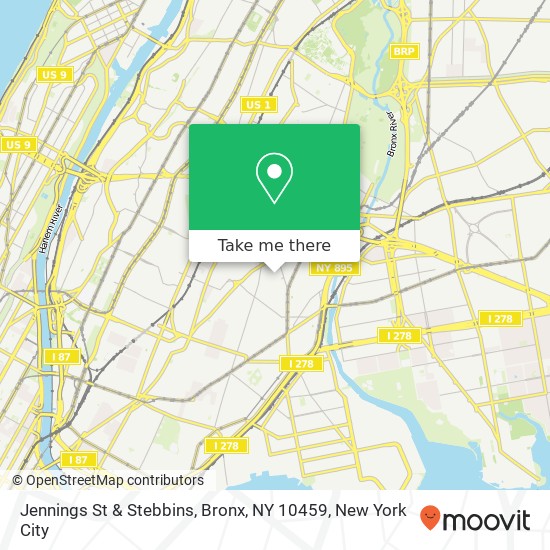 Mapa de Jennings St & Stebbins, Bronx, NY 10459