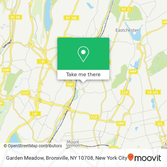 Mapa de Garden Meadow, Bronxville, NY 10708