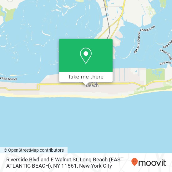 Riverside Blvd and E Walnut St, Long Beach (EAST ATLANTIC BEACH), NY 11561 map