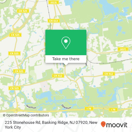 Mapa de 225 Stonehouse Rd, Basking Ridge, NJ 07920