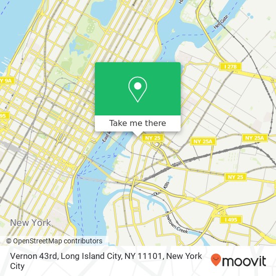 Mapa de Vernon 43rd, Long Island City, NY 11101