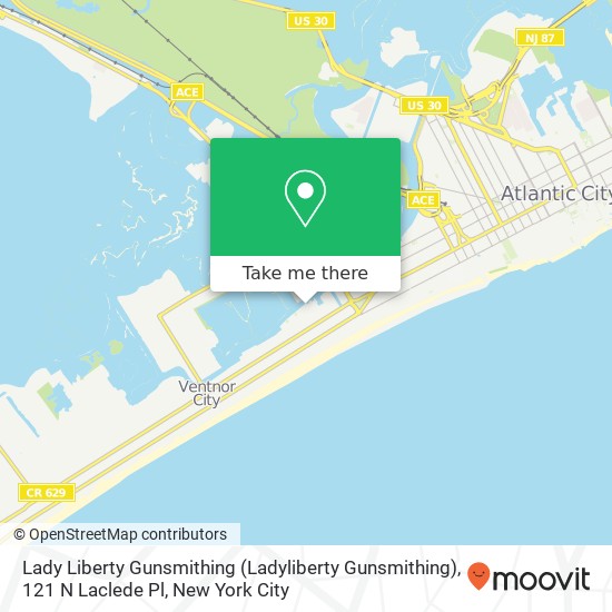 Mapa de Lady Liberty Gunsmithing (Ladyliberty Gunsmithing), 121 N Laclede Pl