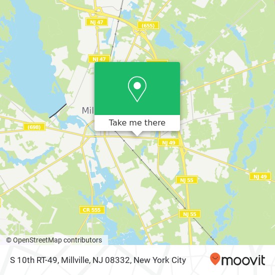 Mapa de S 10th RT-49, Millville, NJ 08332