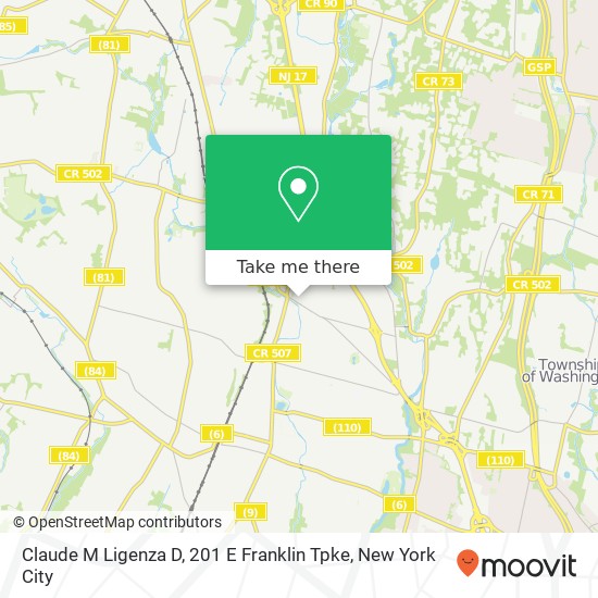 Mapa de Claude M Ligenza D, 201 E Franklin Tpke