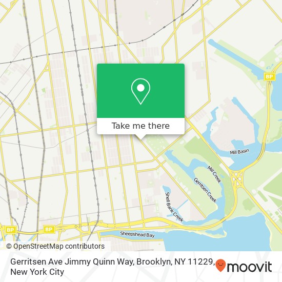 Mapa de Gerritsen Ave Jimmy Quinn Way, Brooklyn, NY 11229