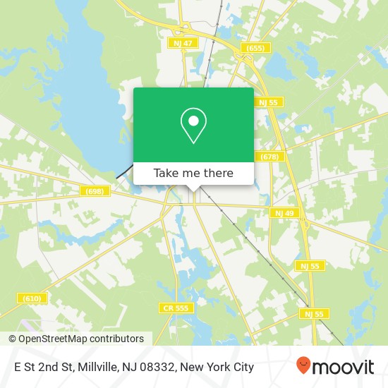 Mapa de E St 2nd St, Millville, NJ 08332