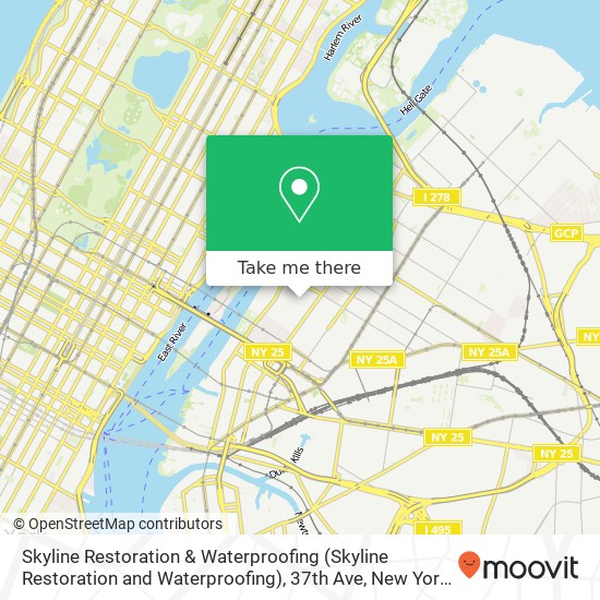 Mapa de Skyline Restoration & Waterproofing (Skyline Restoration and Waterproofing), 37th Ave