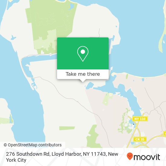 276 Southdown Rd, Lloyd Harbor, NY 11743 map