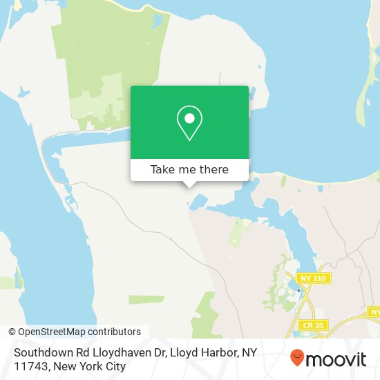 Mapa de Southdown Rd Lloydhaven Dr, Lloyd Harbor, NY 11743