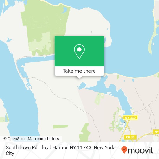 Mapa de Southdown Rd, Lloyd Harbor, NY 11743