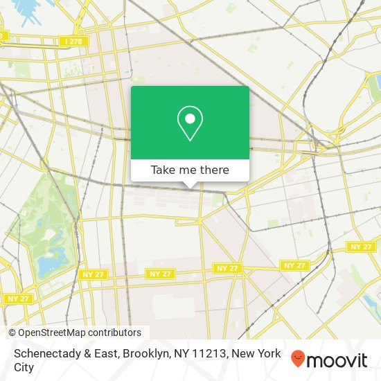 Mapa de Schenectady & East, Brooklyn, NY 11213