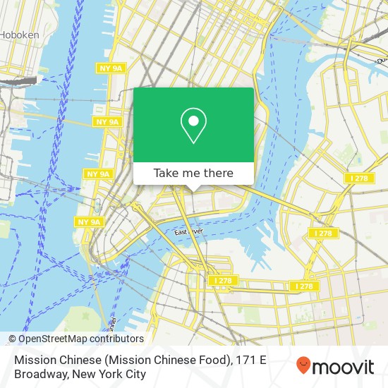 Mapa de Mission Chinese (Mission Chinese Food), 171 E Broadway