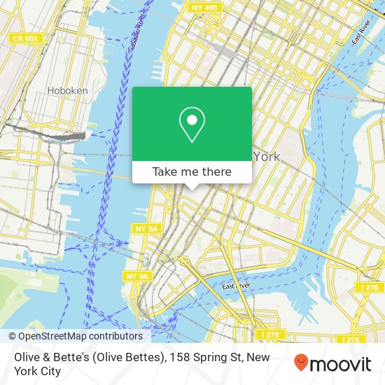 Mapa de Olive & Bette's (Olive Bettes), 158 Spring St