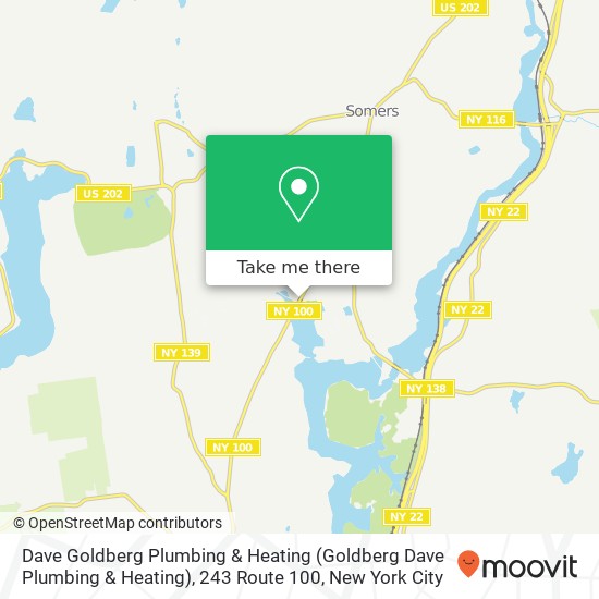 Dave Goldberg Plumbing & Heating (Goldberg Dave Plumbing & Heating), 243 Route 100 map