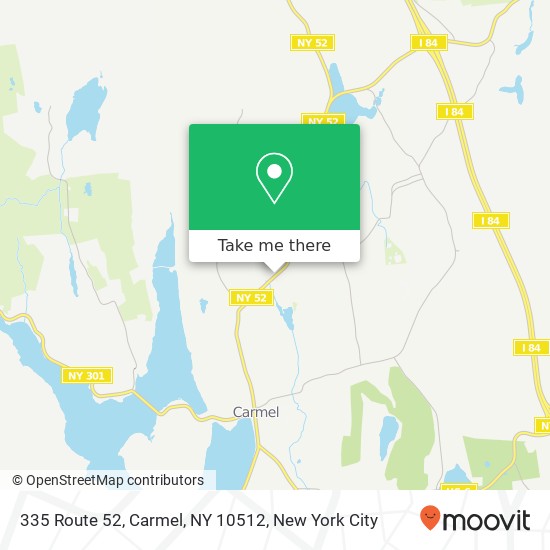 Mapa de 335 Route 52, Carmel, NY 10512