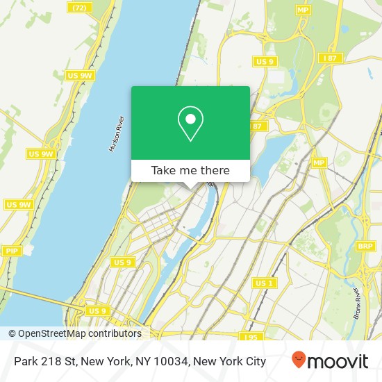 Mapa de Park 218 St, New York, NY 10034
