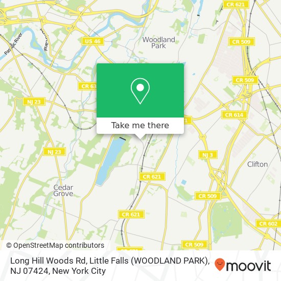 Long Hill Woods Rd, Little Falls (WOODLAND PARK), NJ 07424 map