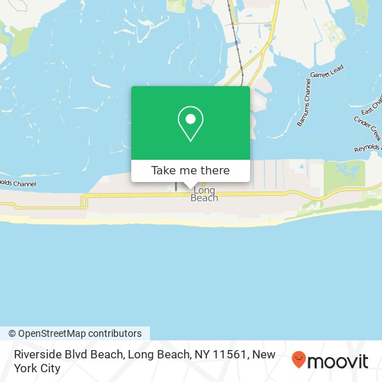 Mapa de Riverside Blvd Beach, Long Beach, NY 11561