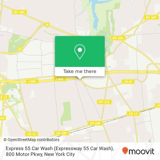 Express 55 Car Wash (Expressway 55 Car Wash), 800 Motor Pkwy map