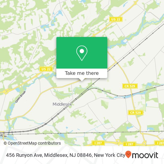 Mapa de 456 Runyon Ave, Middlesex, NJ 08846