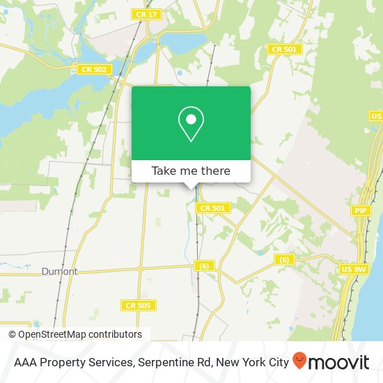 Mapa de AAA Property Services, Serpentine Rd