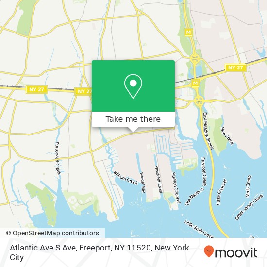 Mapa de Atlantic Ave S Ave, Freeport, NY 11520
