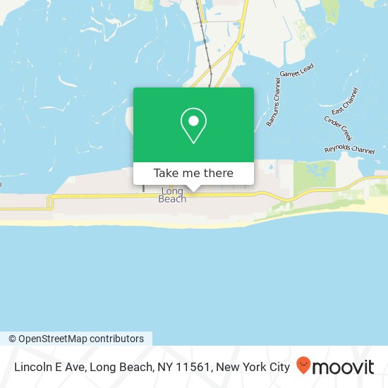Mapa de Lincoln E Ave, Long Beach, NY 11561