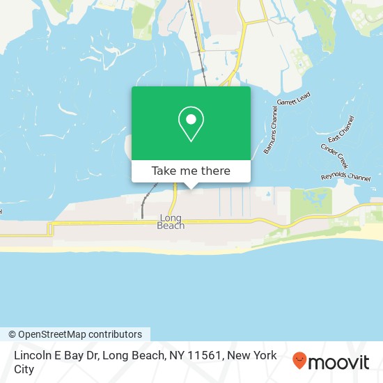 Mapa de Lincoln E Bay Dr, Long Beach, NY 11561