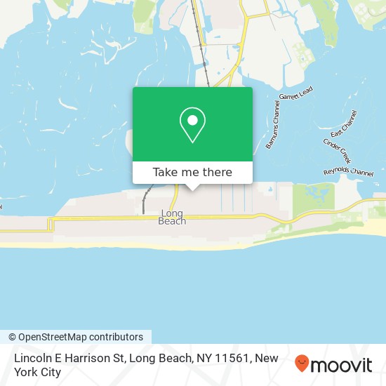 Mapa de Lincoln E Harrison St, Long Beach, NY 11561