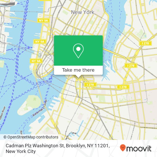 Mapa de Cadman Plz Washington St, Brooklyn, NY 11201