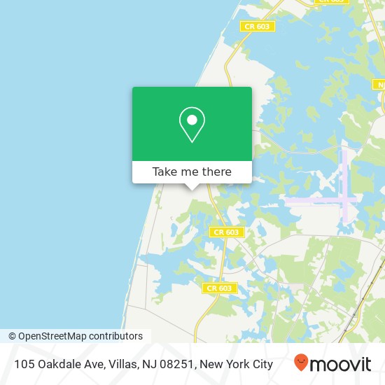 105 Oakdale Ave, Villas, NJ 08251 map