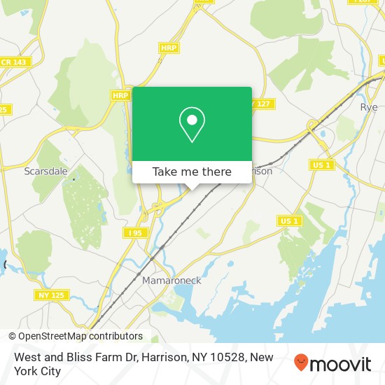 Mapa de West and Bliss Farm Dr, Harrison, NY 10528