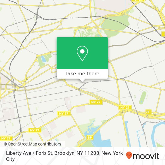 Mapa de Liberty Ave / Forb St, Brooklyn, NY 11208