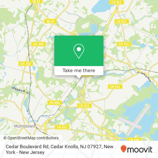 Cedar Boulevard Rd, Cedar Knolls, NJ 07927 map