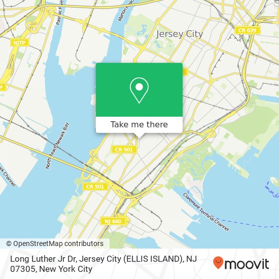 Long Luther Jr Dr, Jersey City (ELLIS ISLAND), NJ 07305 map