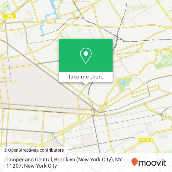 Cooper and Central, Brooklyn (New York City), NY 11207 map