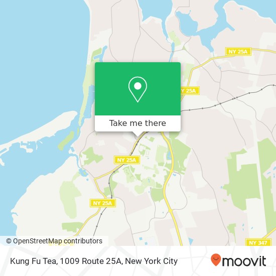 Mapa de Kung Fu Tea, 1009 Route 25A