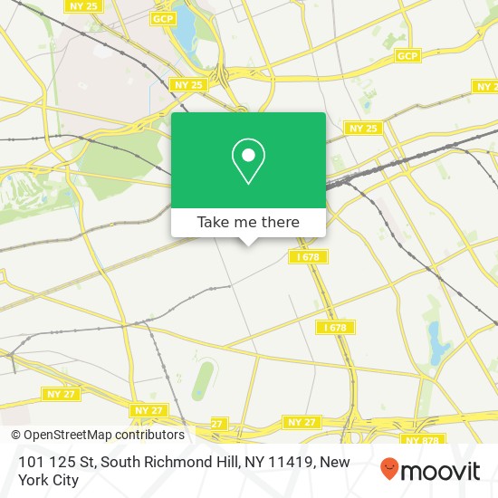 Mapa de 101 125 St, South Richmond Hill, NY 11419