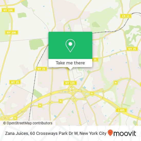 Mapa de Zana Juices, 60 Crossways Park Dr W