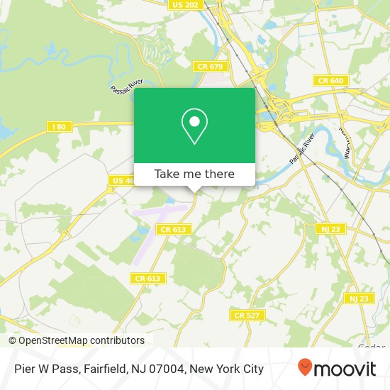 Mapa de Pier W Pass, Fairfield, NJ 07004