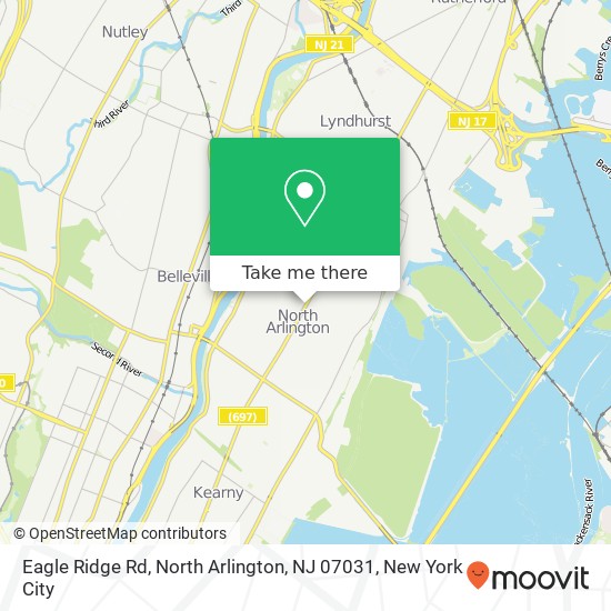 Eagle Ridge Rd, North Arlington, NJ 07031 map