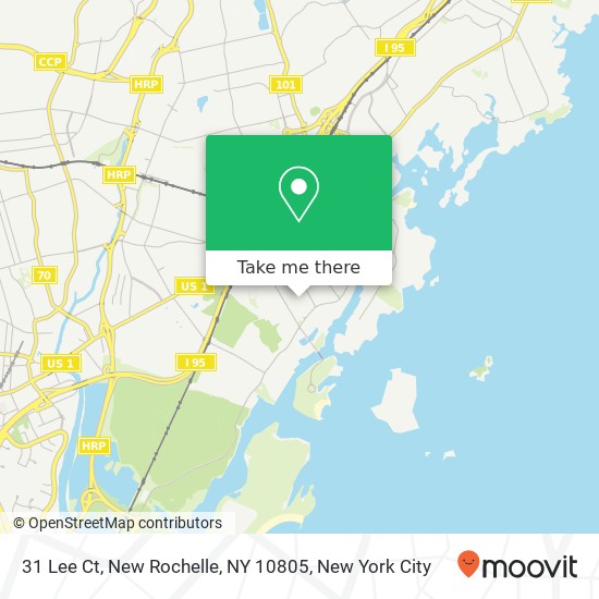 Mapa de 31 Lee Ct, New Rochelle, NY 10805