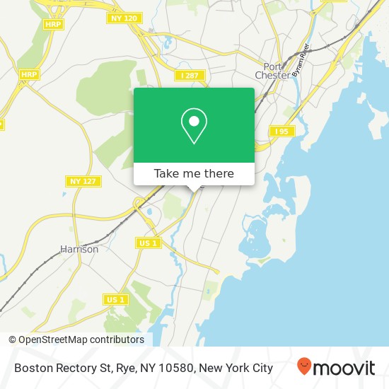 Mapa de Boston Rectory St, Rye, NY 10580