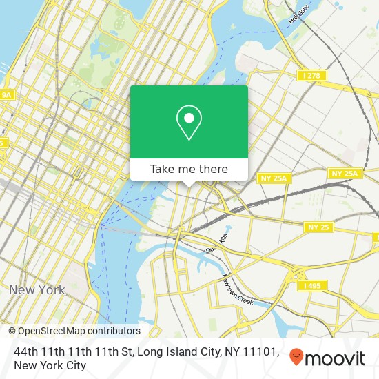 44th 11th 11th 11th St, Long Island City, NY 11101 map