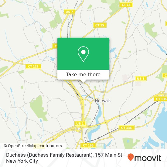 Mapa de Duchess (Duchess Family Restaurant), 157 Main St