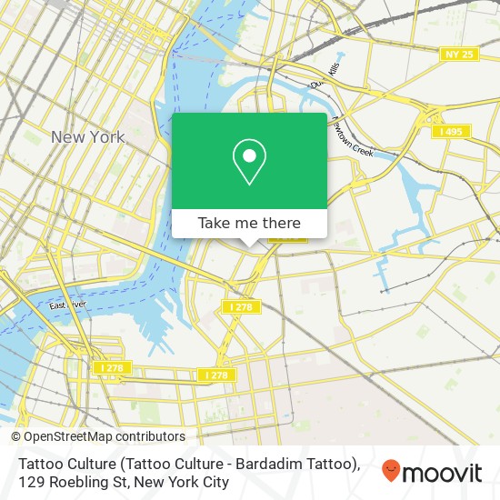 Mapa de Tattoo Culture (Tattoo Culture - Bardadim Tattoo), 129 Roebling St