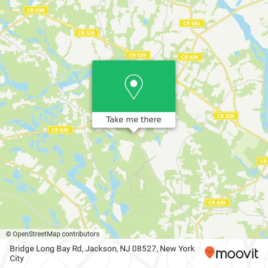 Mapa de Bridge Long Bay Rd, Jackson, NJ 08527