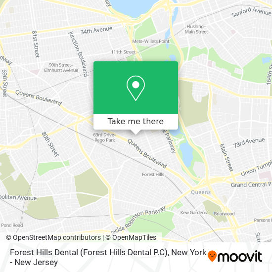 Forest Hills Dental map