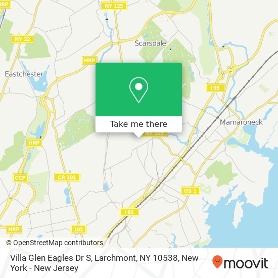 Mapa de Villa Glen Eagles Dr S, Larchmont, NY 10538